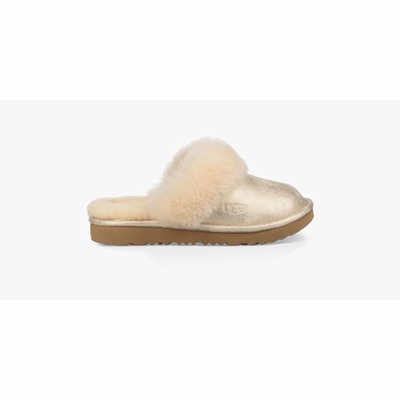 Chinelos UGG Cozy II Metallic Criança Douradas | PT-UIXKZ